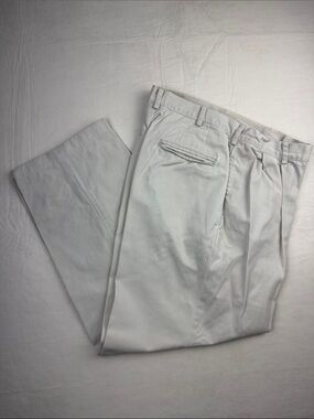 Ralph Lauren Women's Khaki Pleated High Waist Tapered Chinos Size 8
